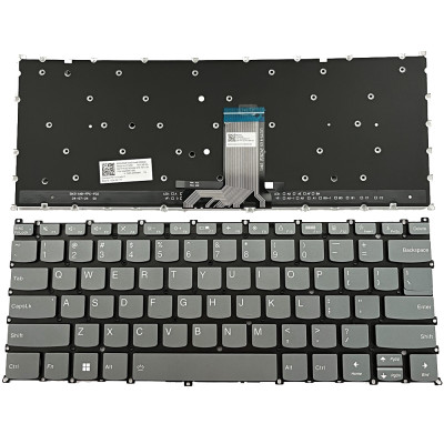 Lenovo yoga 7 2-in-1 14AHP9, yoga 7 2-in-1 14IML9, tastiera americana retroilluminata grigio destra giù conner diritto