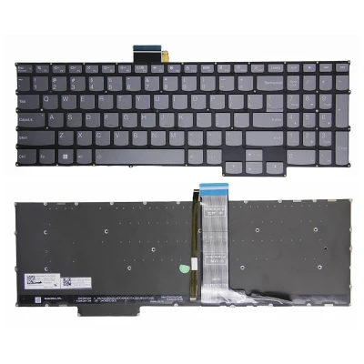 Lenovo IdeaPad Slim 7 16ARH7, Slim 7 16IAH7, Slim 7 Pro 16ACH6, сірий підсвічуванням клавіатури US