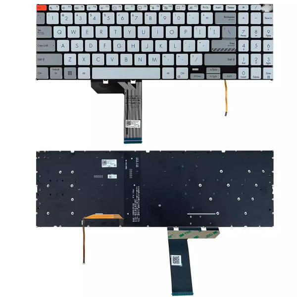By Asus Vivobook Pro15 K6602Z, K6502V, N7600, N7601Z, M7600Q, weiße hintergrundbeleuchtete US-Tastatur at pcspare.com — Global Laptop Parts Center