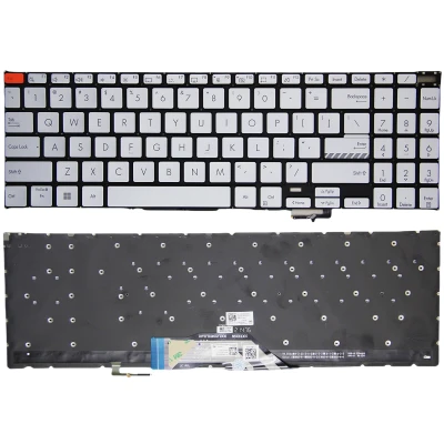 Asus K3502Z 16X S5602 M5602 X5602 M3502 M3502Q S3502 srebro podświetlone oryginał klawiatury USA