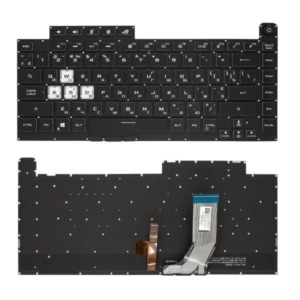 By Asus ROG Strix GL531, G531, G531GW, G531GT, G531GU, G531GV, G531GD, 16pin backlit Russian RU keyboard at pcspare.com — Global Laptop Parts Center