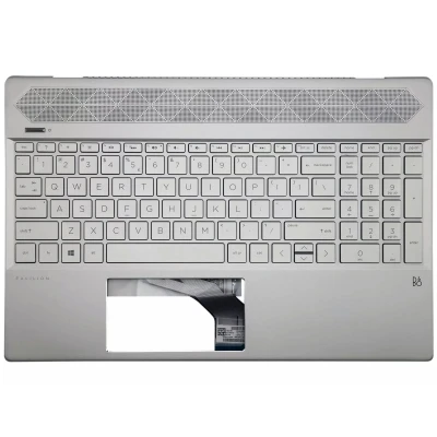 HP 15-CS, 15-CW, TPN-Q208, TPN-Q210, podsvícená americká stříbrná integrovaná grafika s klaviaturou