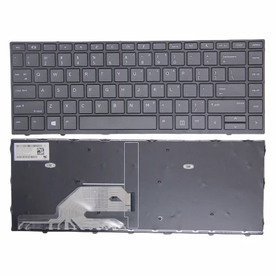 HP 430 G5, 440 G5, 445 G5, 640 G4 G5, czarna ramka oryginalna klawiatura amerykańska