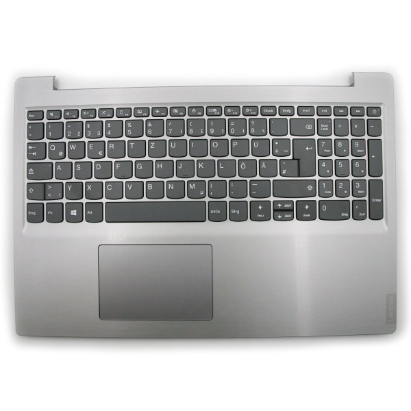 By Lenovo ideapad S145-15IWL 5CB0S16839 silver German DE keyboard palmrest at pcspare.com — Global Laptop Parts Center