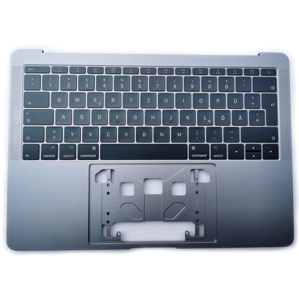 By Apple MacBook Pro A1708 2016 2017, backlit Germany DE keyboard palmrest Space Gray at pcspare.com — Global Laptop Parts Center