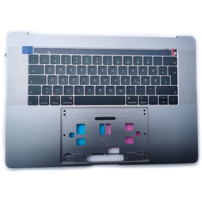 Apple MacBook Pro 15 A1990 2018 2019, backlit Germany DE keyboard palmrest Space Gray