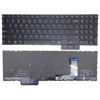 Lenovo Legion S7- 16ARHA7, S7- 16IAH7, teclado AI preto retroiluminado
