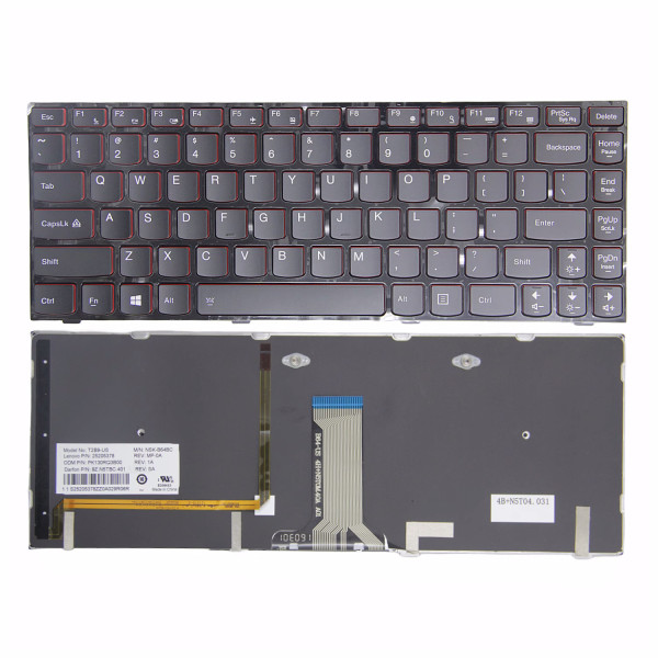 By Lenovo Ideapad Y400 Y410 Y430P retroiluminado teclado EUA at pcspare.com — Global Laptop Parts Center