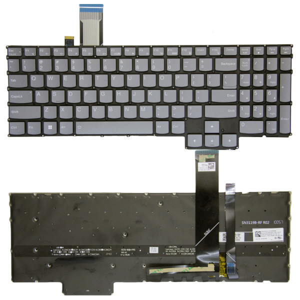 By Lenovo Legion 5 15IRX9 15APH9, Legion pro 5 16IRX9, Legion pro 7 16IRX9H, gray RGB backlit US keyboard at pcspare.com — Global Laptop Parts Center
