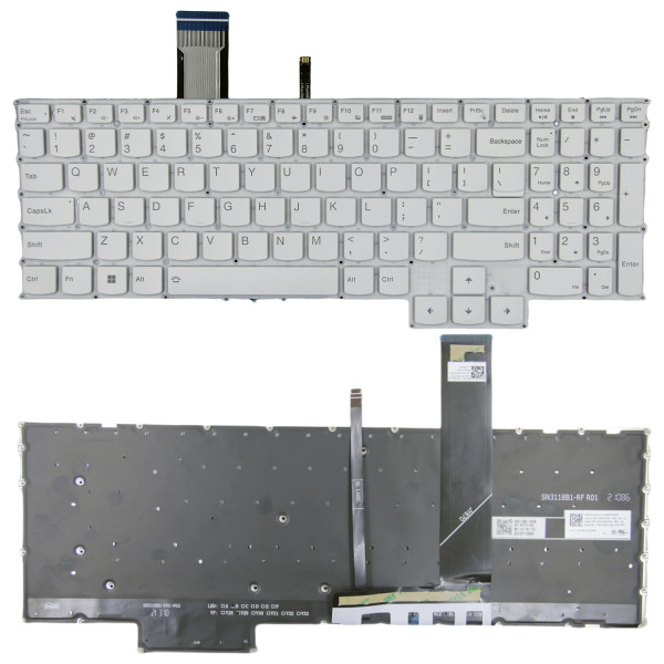 By Lenovo Legion 5 15IRX9 15APH9, Legion pro 5 16IRX9, Legion pro 7 16IRX9H, blanc rétroéclairé clavier américain at pcspare.com — Global Laptop Parts Center