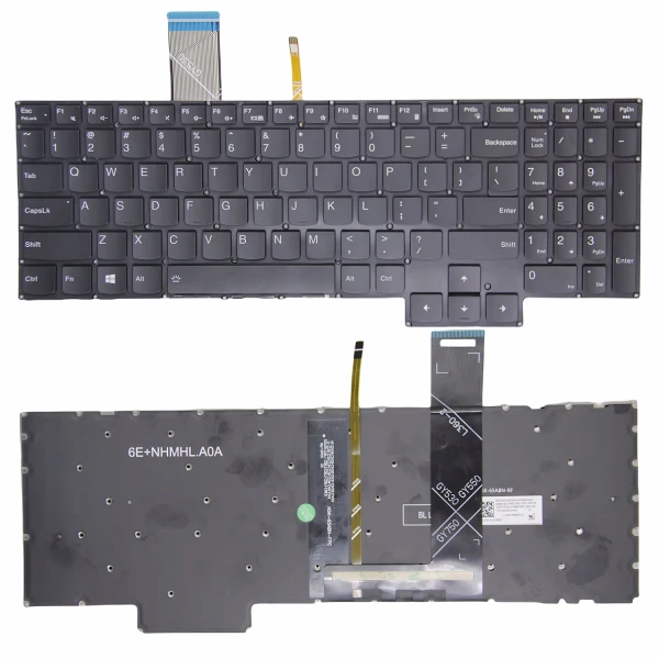 By Lenovo Legion 5 Pro- 16ACH6, Pro-16ACH6H, Pro- 16ITH6, Pro-16ITH6H, Black backlit US klávesnica at pcspare.com — Global Laptop Parts Center