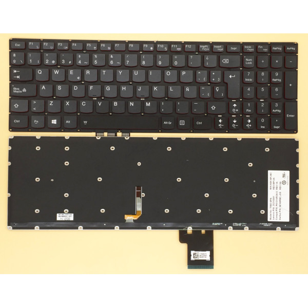 By Lenovo Y50 Y50-70 U530 U530P-IFI red backlit Spanish SP keyboard at pcspare.com — Global Laptop Parts Center