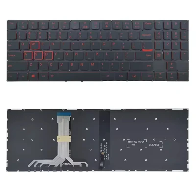 Lenovo Y530 Y730 fekete piros háttérvilágítással USA billentyűzet
