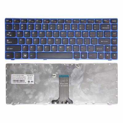 by Lenovo Z470 Z370 Z375 Z370A Z470A Z475A blue frame US keyboard original on pcspare.com - Global Laptop Parts Center