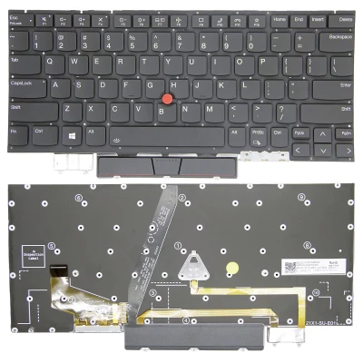 Lenovo thinkpad X1 Carbon 9th Gen 2021, задня клавіатура США високої копії