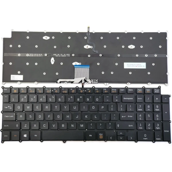 By LG gram 17Z90N, 17Z90N-V, 17Z90N-R, 17U70P, 17UD70P-P, 17UD70P, kara geri döndü US klavye at pcspare.com — Global Laptop Parts Center