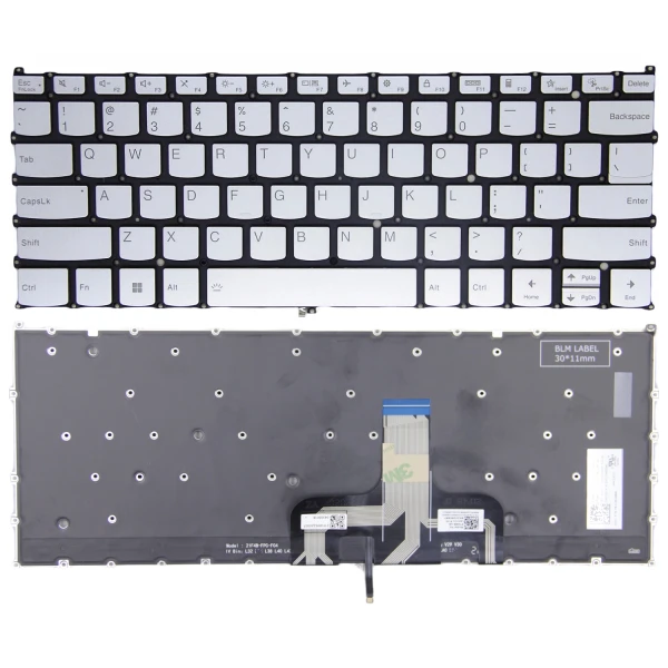 By Lenovo IdeaPad 1 14ALC7 14AMN7 14IAU7 14IGL7, zilverkleurig, verlicht US toetsenbord at pcspare.com — Global Laptop Parts Center