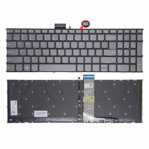 By Lenovo IdeaPad 5-15iil05 5-15are05 5-15itl05 5-15alc05 F10 blocco grigio retroilluminato US tastiera at pcspare.com — Global Laptop Parts Center