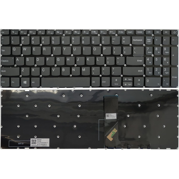 By Lenovo IdeaPad L340-15API, L340-15IRH, L340-15IWL, L340-17API, L340-17IWL, L340E-15IRH, L340E-15IRH, Power US keyboard gray at pcspare.com — Global Laptop Parts Center