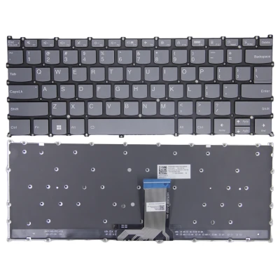Lenovo IdeaPad Slim 3 14IRU8, Slim 3 14ABR8, Slim 3 14AMN8, Slim 3 14IAH8, Slim 3 14IRH8, graue hintergrundbeleuchtete US-Tastatur