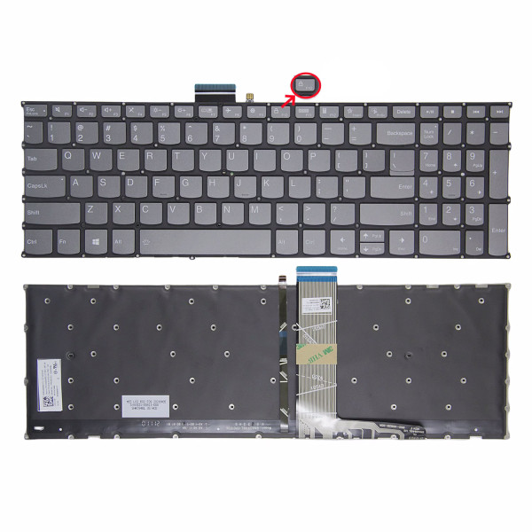 By Lenovo IdeaPad 3-15ADA6, 3-15ALC6, 3-15ITL6, 3-15ABA7, 3-15IAU7, teclado de bloqueio de F10 cinzento retroiluminado at pcspare.com — Global Laptop Parts Center