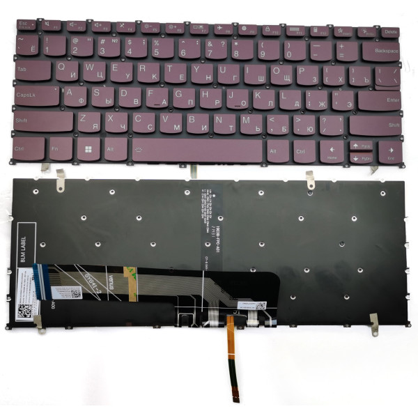 By Lenovo IdeaPad yoga Slim 7- 14ARE05 7- 14IIL05 7- 14ITL05 7- 14ITL5, teclado de RU russo retroiluminado roxo at pcspare.com — Global Laptop Parts Center