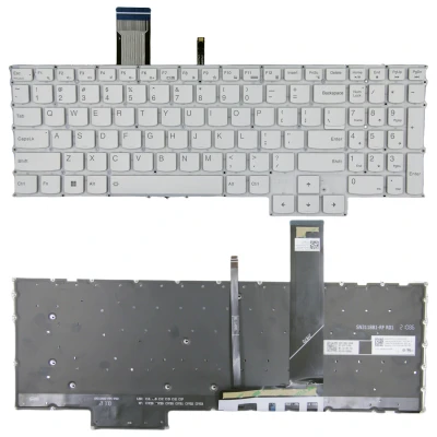 Lenovo Legion 5 Pro 16ARH7 16ARH7H 16IAH7 16IAH7H, putih backlit US keyboard
