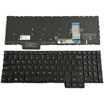 by Lenovo Legion Slim 5 16IRH8, Legion Slim 5 16APH8, Legion Slim 5 16AHP9, Legion Slim 5 16AHP9, schwarze hintergrundbeleuchtete US-Tastatur on pcspare.com - Global Laptop Parts Center
