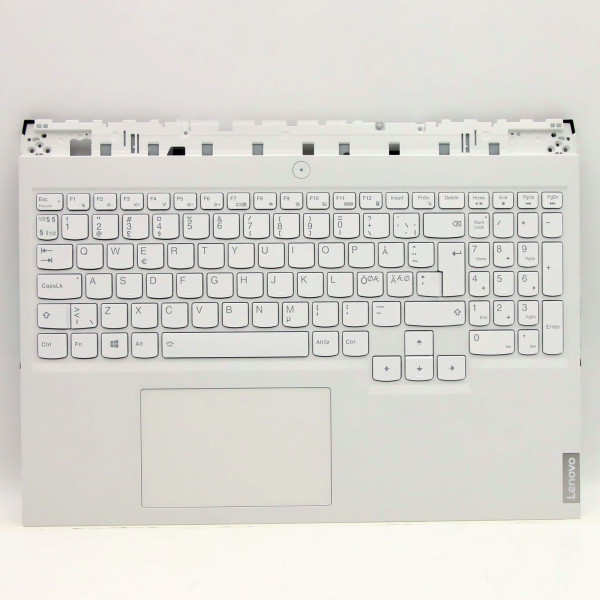 By Lenovo Legion 5 Pro 16ITH6H 5CB1D05438 white backlit Norwegian NE NR keyboard palmrest at pcspare.com — Global Laptop Parts Center
