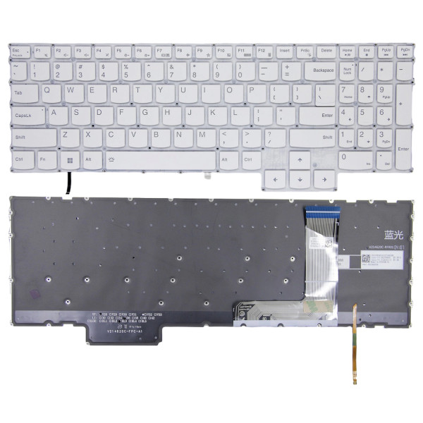 By Lenovo Legion 7 16IRX9 - Type 83FD, blanc rétroéclairé clavier américain at pcspare.com — Global Laptop Parts Center