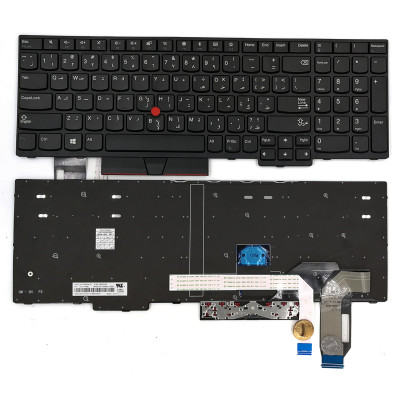 Lenovo ThinkPad E580, E585, E590, E595, L580, L590, R590, T590, black Arabic AR keyboard original LIM17F53AO-G622