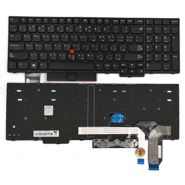 By Lenovo ThinkPad E580, E585, E590, E595, L580, L590, R590, T590, black Arabic AR keyboard original LIM17F53AO-G622 at pcspare.com — Global Laptop Parts Center