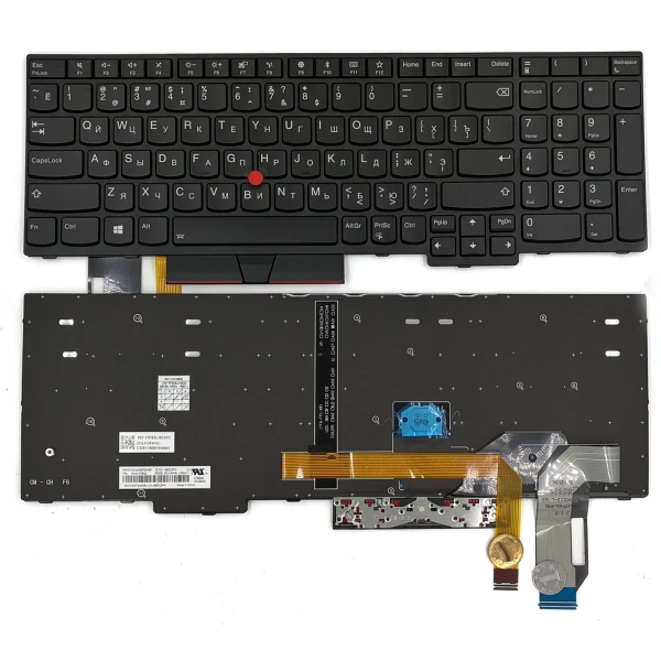 By Lenovo ThinkPad E580, E585, E590, E595, L580, L590, R590, T590, siyah geri Rus RU klavye orijinal klavye orijinal at pcspare.com — Global Laptop Parts Center