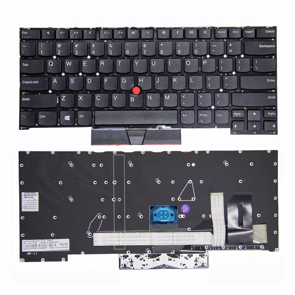 By Lenovo ThinkPad P1 Gen 1 Gen 2, X1 Extreme Gen 1 Gen 2, T490S T495S US-Tastatur at pcspare.com — Global Laptop Parts Center