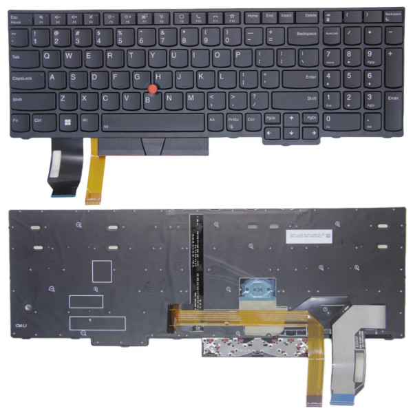 By Lenovo ThinkPad P52, P53, P53S black backlit US keyboard original call at pcspare.com — Global Laptop Parts Center