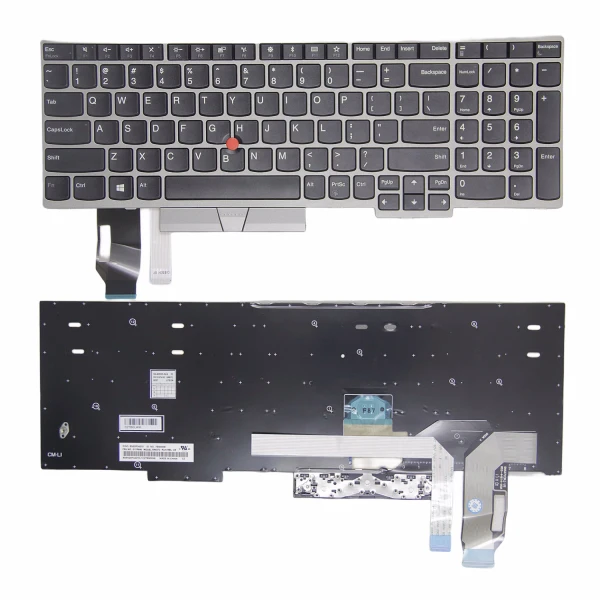 By Lenovo ThinkPad P52, P53, P53S silver US original at pcspare.com — Global Laptop Parts Center