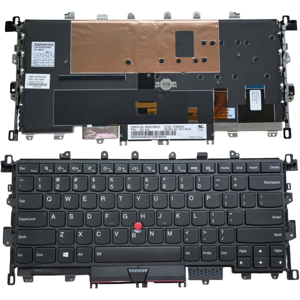 By Lenovo ThinkPad X1 yoga 1o Gen 2016 retroiluminado teclado EUA at pcspare.com — Global Laptop Parts Center