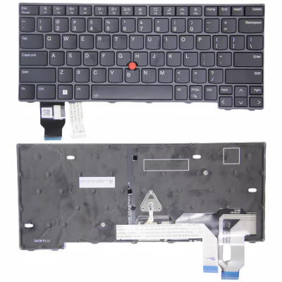 Lenovo Thinkpad T14 Gen 3, T14 Gen 4, L14 Gen 3, L14 Gen 4, P14s Gen 3, P14s Gen 4, teclado de EE.UU. retroiluminado negro