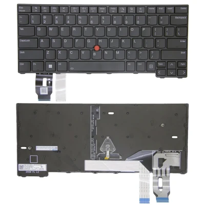 Lenovo Thinkpad T14 Gen 5, L14 Gen 5, P14s Gen 5, black backlit US keyboard