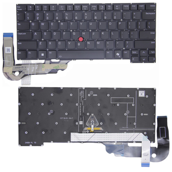 By Lenovo Thinkpad E14 Gen 7 Gen 8 backlit US keyboard AI black at pcspare.com — Global Laptop Parts Center