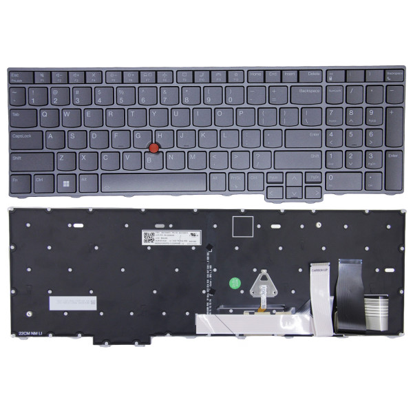 By Lenovo Thinkpad T16 Gen 1, Thinkpad T16 Gen 2, P16v Gen 1, P16v Gen 2, P16s Gen 1, P16s Gen 2, L15 Gen 3, L15 Gen 4, الرمادي US keyboard at pcspare.com — Global Laptop Parts Center