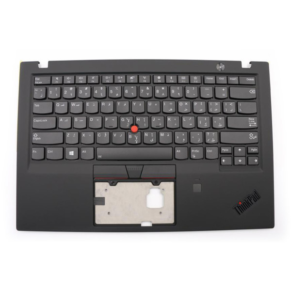 By Lenovo Thinkpad X1 Carbon 5th Gen X1C 2017 fingerprint backlit Arabic AR keyboard palmrest 01YR566 at pcspare.com — Global Laptop Parts Center