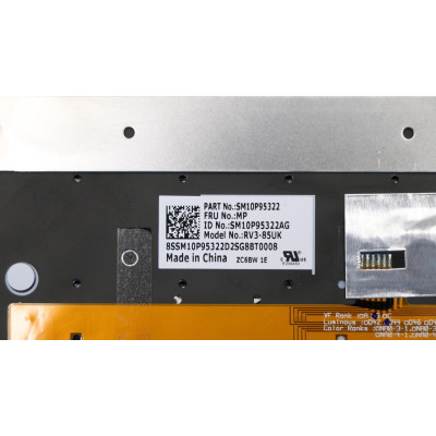 By Lenovo X1 yoga 3rd Generation 01LX962 silver backlit Latin LA keyboard palmrest at pcspare.com — Global Laptop Parts Center