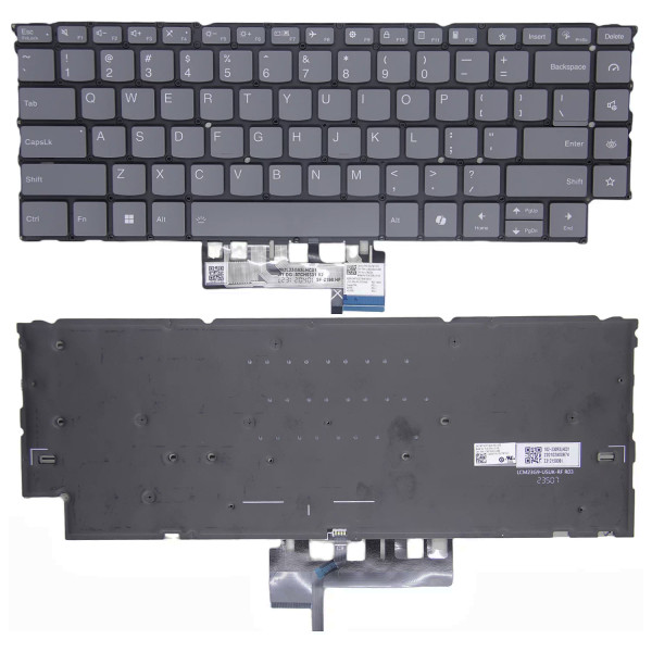By Lenovo yoga 9 2-в-1 14ILL10, yoga Slim 9 14ILL10, подсветка клавиатуры US gray at pcspare.com — Global Laptop Parts Center