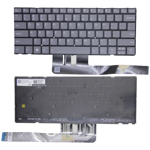By Lenovo yoga Slim 7 14IMH9 14Q8X9, γκρι πίσω φωτισμένο πληκτρολόγιο ΗΠΑ at pcspare.com — Global Laptop Parts Center