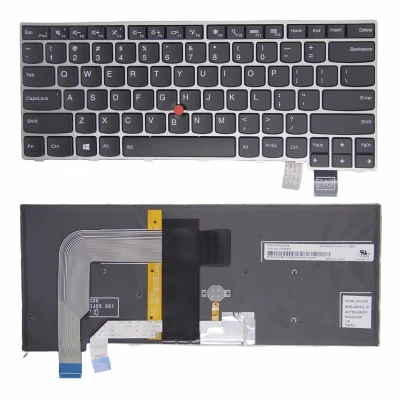 Lenovo thinkpad S2 T460S T470S ασημένιο πλαίσιο με σημείο backlight keyboard υψηλής αντιγραφής