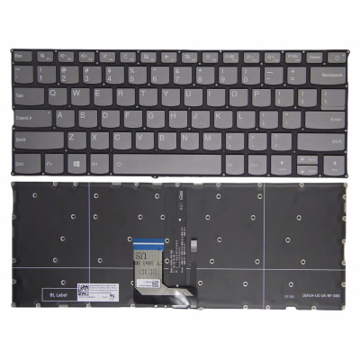 Lenovo Yoga 720-12IKB 720-13KBR gray power backlit US keyboard original