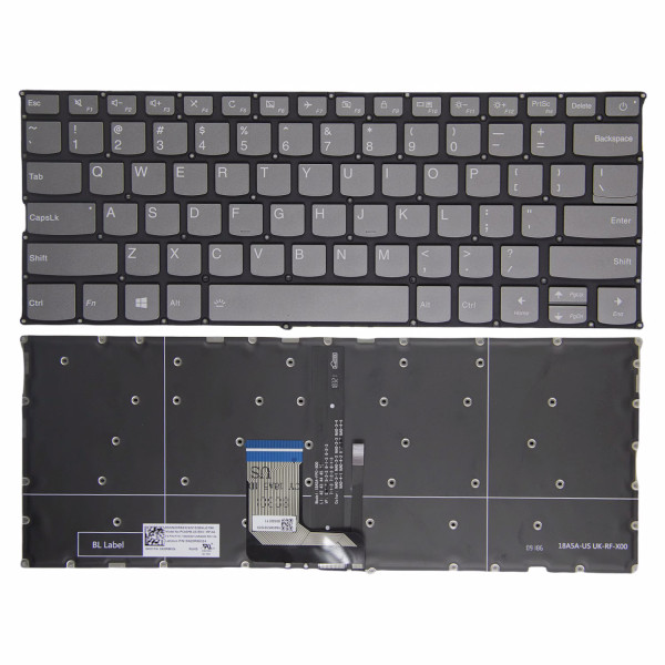 By Lenovo ideapad 320S-13IKB 720S-14IKB gray power backlit US keyboard original at pcspare.com — Global Laptop Parts Center