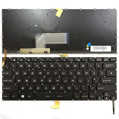 MSI GS30, GS32, GS40, GS43, MS-14A1, MS-14A2, MS-14A3, MS-14A4, teclado preto retroiluminado do Reino Unido
