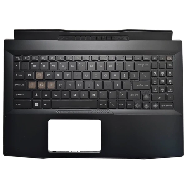 By MSI Katana 15, MS-1585, retroiluminado palmrest de teclado dos EUA at pcspare.com — Global Laptop Parts Center
